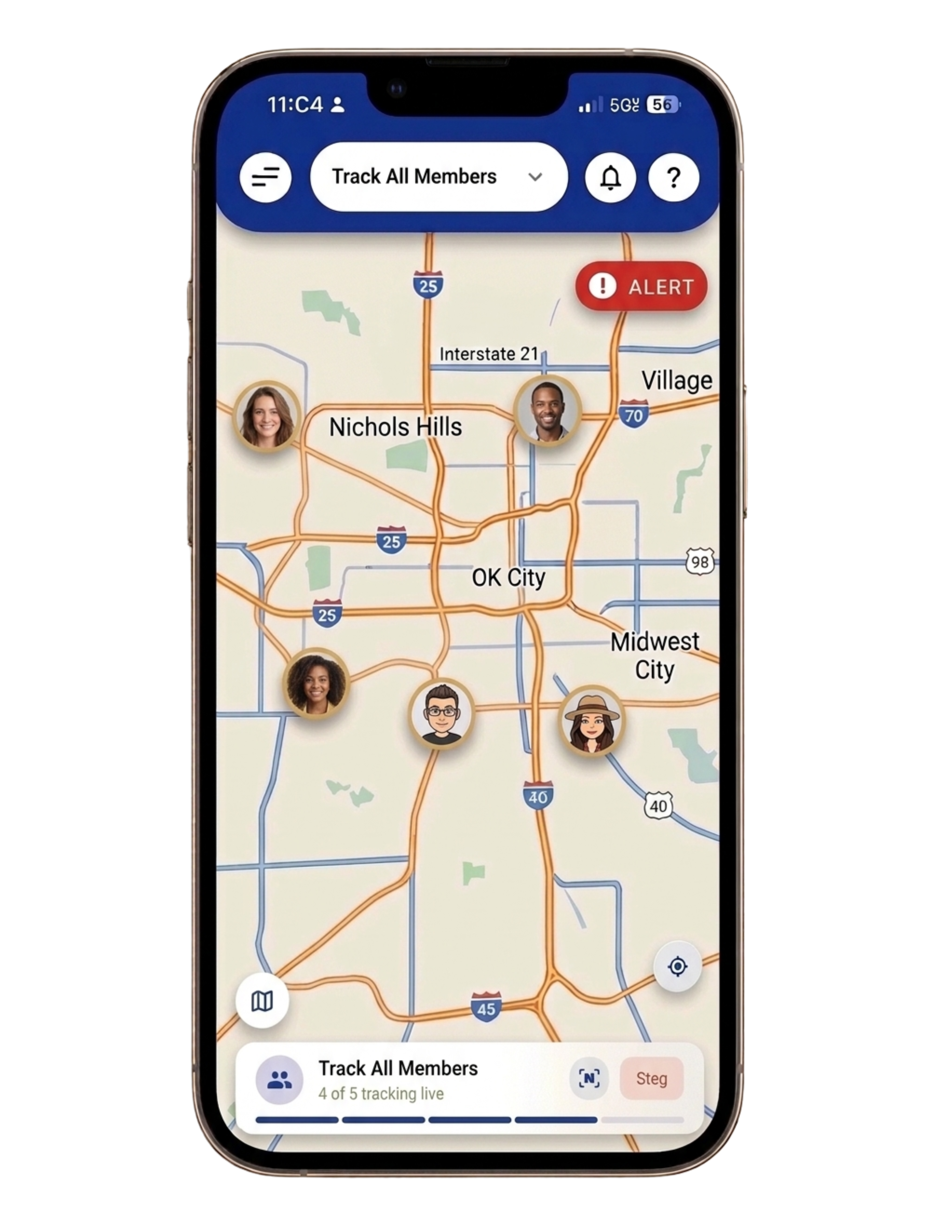 Live Location Tracking — Active SOS App