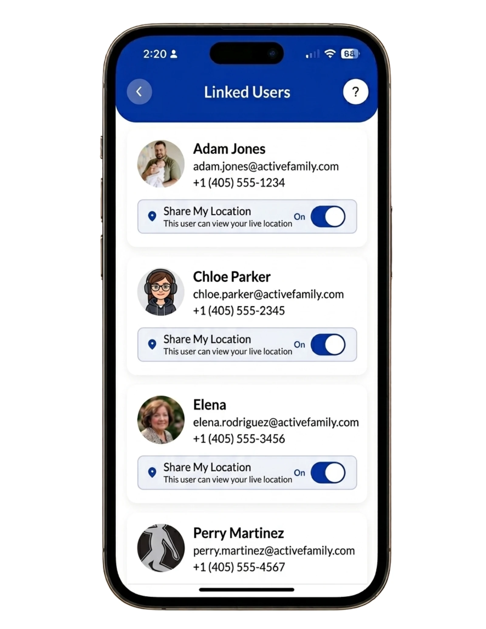 Member Share Location — Active SOS App