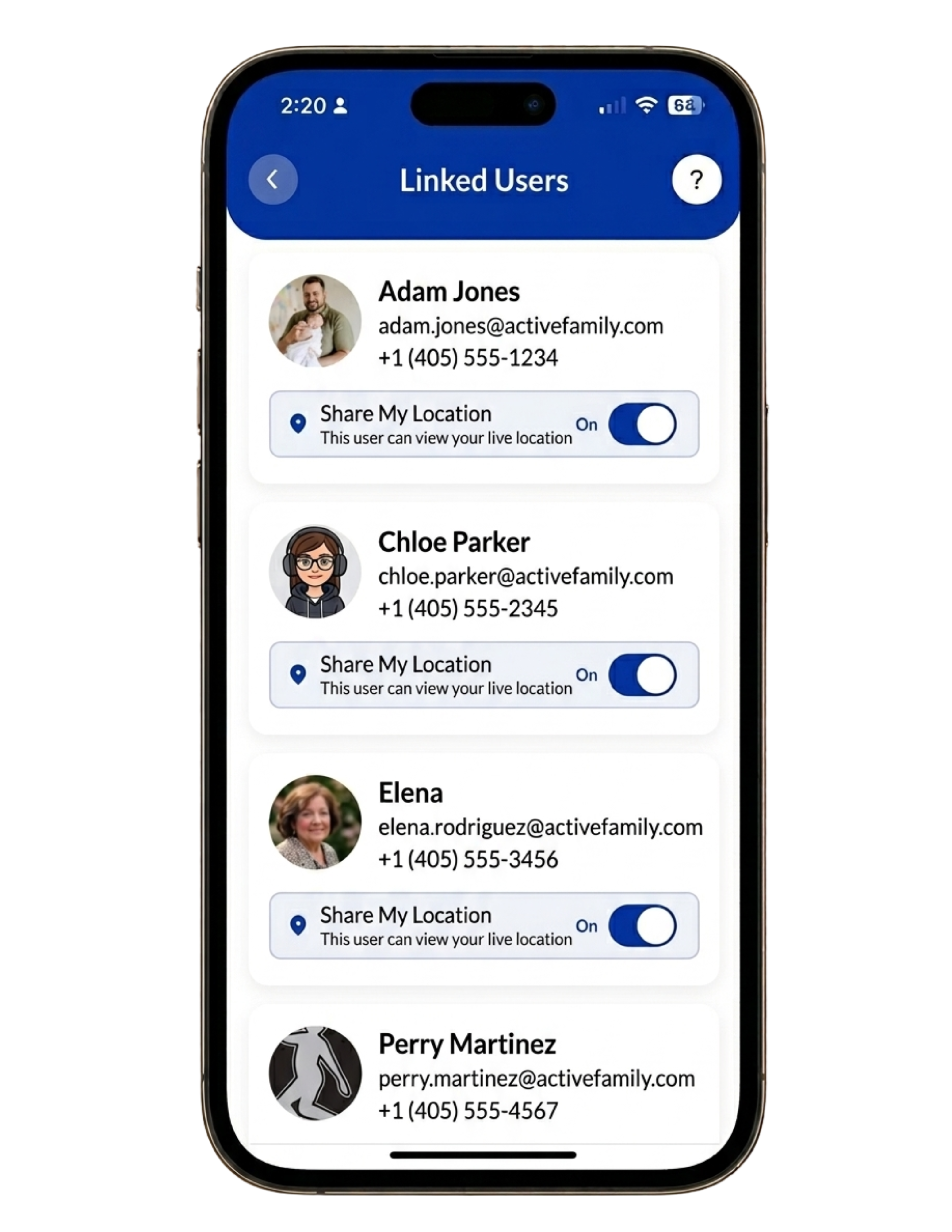 Member Share Location — Active SOS App